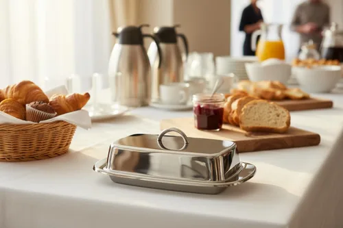 Miniatura 11 de Cuisinox Mantequillera de acero inoxidable con tapa, 4 "x 7.5
