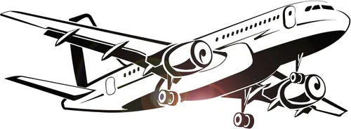 WallStickers4ever Vinilo adhesivo para pared, diseño de aviones, aviación, arte, decoración mural, decoración grande (ig5015), color negro