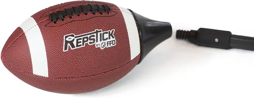 Miniatura 2 de REPSTICK El Sistema Original de Entrenamiento de Fútbol para Atletas Juveniles - Pelota de Cuero con Palo de Agarre de Velocidad para Atrapadas