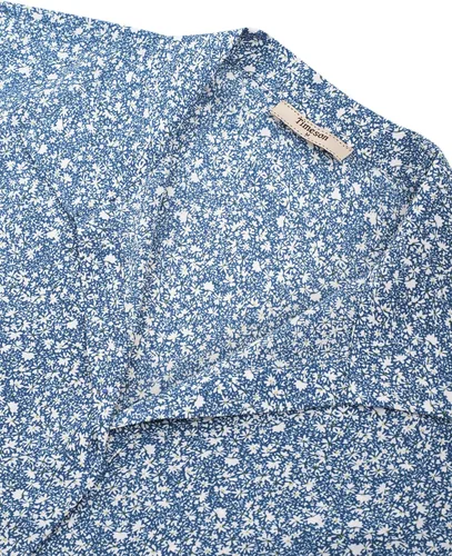 Miniatura 4 de Timeson - Blusas de chifón de manga corta para mujer, camisas con cuello para oficina, trabajo, negocios