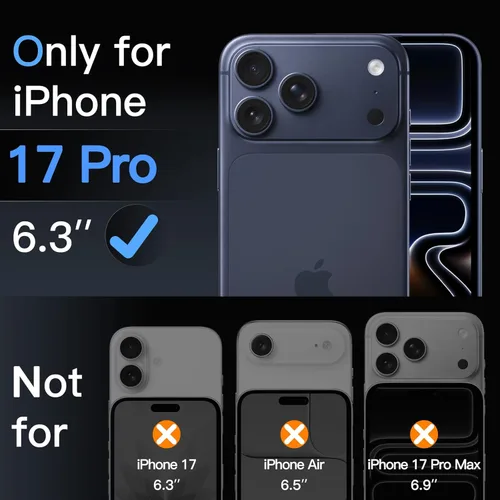 Miniatura 2 de JETech Protector de Pantalla para iPhone 17 Pro de 6.3 Pulgadas, Película de Vidrio Templado con Herramienta de Fácil Instalación, Dureza 9H