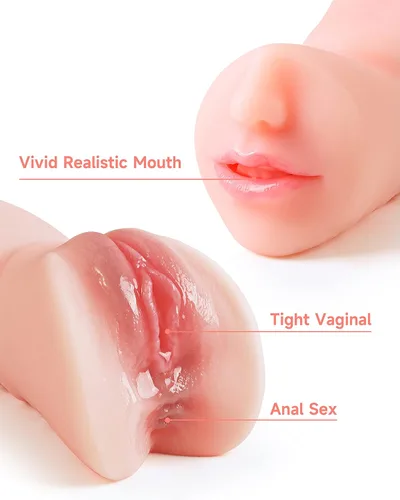 Miniatura 3 de Masturbador masculino de bolsillo 3 en 1, muñeca sexual con vagina texturizada 3D, ano apretado y palo de secado, juguete sexual para adultos, Piel