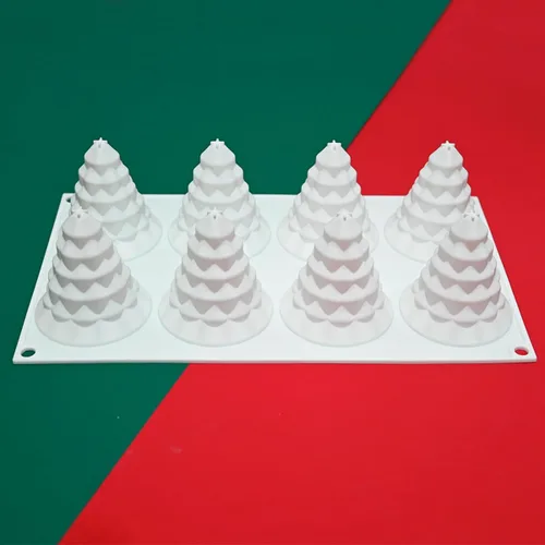 Miniatura 6 de TUKE Molde de silicona para árbol de Navidad, moldes en forma de árbol para hacer velas de jabón hechas a mano, pasteles, dulces de postre