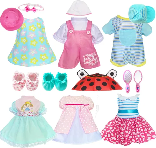 Miniatura 8 de Ropa de muñeca de bebé de 14 pulgadas para muñecas y niñas