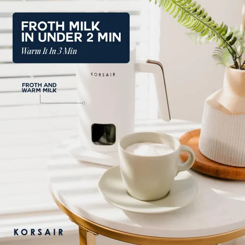 Miniatura 2 de KORSAIR Espumador de leche eléctrico 4 en 1 para espuma fría y caliente Vaporizador de leche automático y máquina calentadora para latte