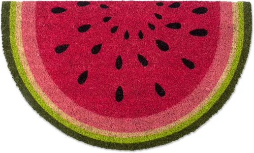 DII Felpudo de fibra de coco natural de diseño colorido, 18x30 pulgadas, Sandía