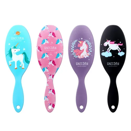 Paquete de 4 cepillos desenredantes para el cabello, peine de masaje antiestático, cepillo de pelo para mujeres y niñas, rizado, lacio, largo o corto