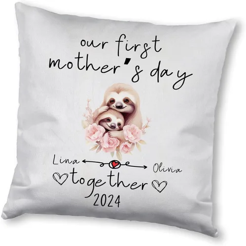 Miniatura 10 de Sloth Family Mother's Day, Personalised Pillow Case Decor for Home, Present for Mom, Grandmother, for Her Sloth 7