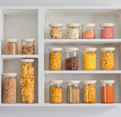 Miniatura 5 de Urban Green Tarro de almacenamiento de alimentos de vidrio con tapa de vidrio, juego de recipientes de alimentos con tapas herméticas, tarro
