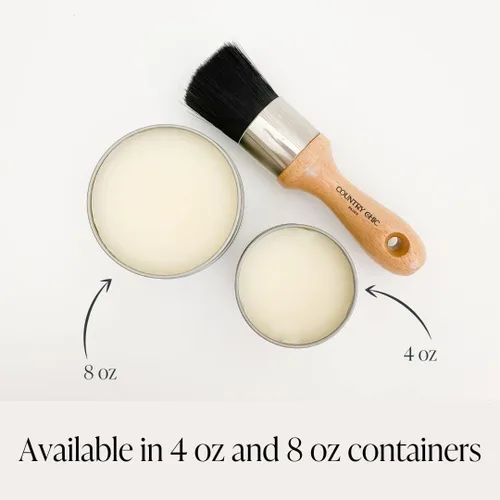 Miniatura 5 de Paquete de cera para muebles [transparente] + aplicador de cepillo de cera, sellador 100% natural para pintura de muebles de tiza o madera cruda