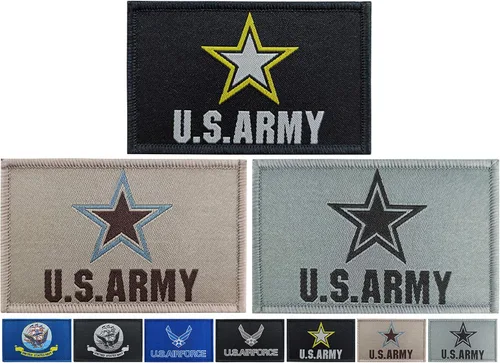 JBCD Paquete de 3 banderas del ejército – Banderas tácticas y del orgullo para ropa, sombrero y parche militar