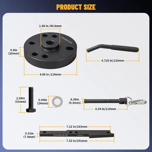 Miniatura 7 de 3163021 Kit de herramientas de sincronización de leva, herramienta de ajuste de freno de motor, 0.276 in para todos los motores Cummins ISX QSX