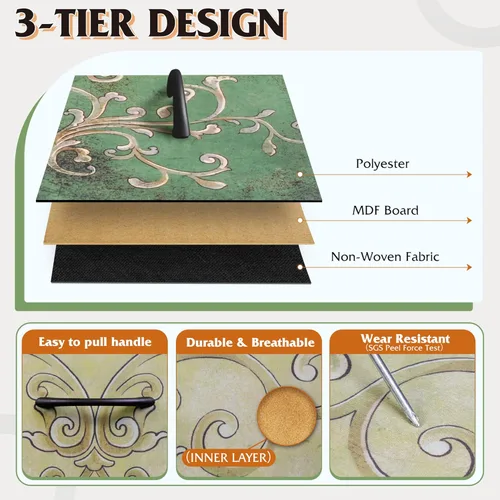Miniatura 6 de WLIVE Cómoda de 8 cajones para dormitorio, organizador de almacenamiento de cómoda de tela ancha, cómoda con parte superior de madera, marco