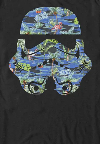 Miniatura 3 de Star Wars Camiseta estampada con casco Hula para hombre, Negro