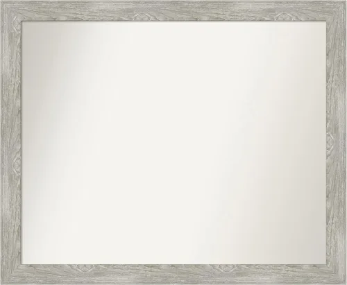 Miniatura 274 de Amanti Art Espejo de baño gris para sobre el fregadero, 31 x 48 pulgadas, espejo de tocador rectangular estrecho de color gris, marco de madera