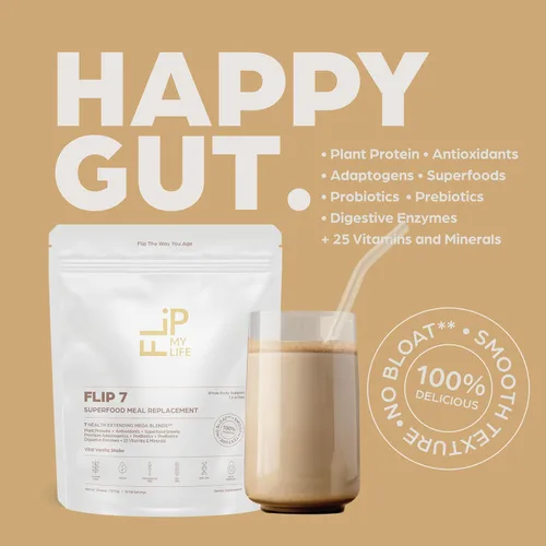 Miniatura 3 de Flip My Life, Flip 7 SuperAlimento Natural, Proteína a Base de Plantas, Reemplazo Completo de Comida para Apoyar un Intestino Saludable, Mezcla de 7