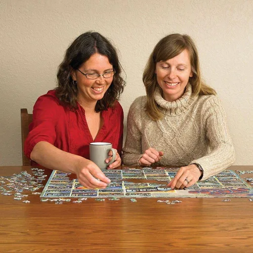Miniatura 4 de Cobble Hill - Rompecabezas de 1000 piezas, postales americanas vintage, póster de muestra incluido