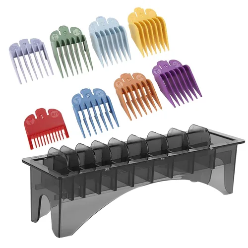Miniatura 6 de Funda de almacenamiento para peine de guía, 10 rejillas eléctricas, para cortar el cabello, organizador de peine guía
