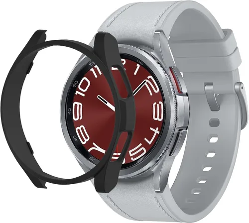 Miniatura 3 de Compatible con Samsung Galaxy Watch 6 Classic 1.772 pulgadas (1.850 in), carcasa rígida de policarbonato resistente a los impactos, a prueba de Negro