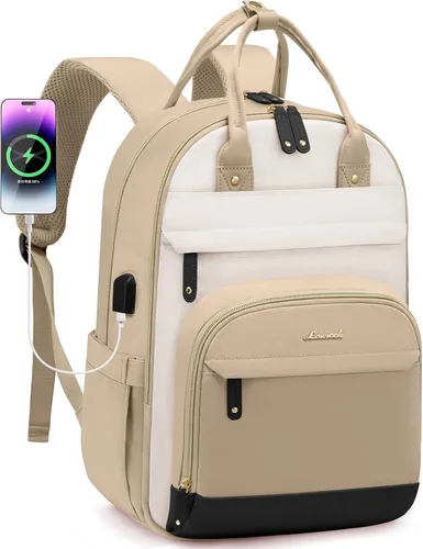 Miniatura 17 de LOVEVOOK Mochila para mujer, mochila para laptop de 15.6 pulgadas, mochilas escolares, bolsa antirrobo, bolsa antirrobo impermeable