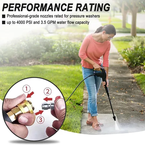 Miniatura 4 de Kit de boquilla de pulverización de 5 piezas, para hidrolimpiadoras Karcher de hasta 4000 PSI, compatible con hidrolavadora Karcher K1700 K1800