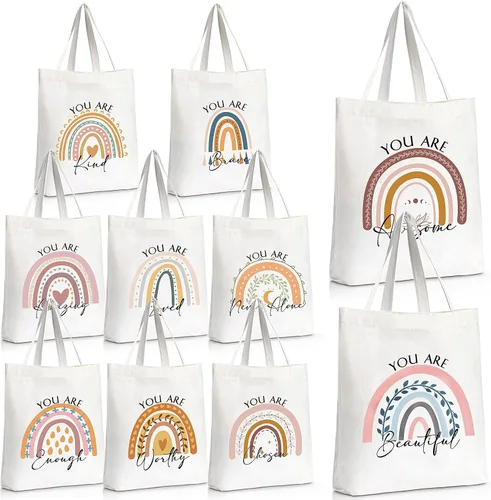 Miniatura 8 de Sieral 10 piezas de regalos inspiradores para mujeres, regalos de bolsa de lona con cremallera, regalo de agradecimiento para mujeres, regalo