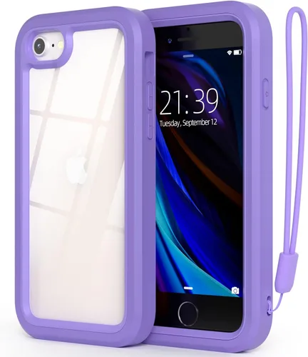 Miniatura 9 de WXR Funda para iPhone SE 2022/2020, iPhone 8/7/6S/6, parachoques de silicona suave y parte trasera e interior de policarbonato duro transparente