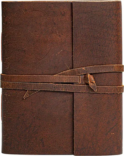 Miniatura 4 de Cuaderno de cuero rústico hecho a mano, vintage, para hombres y mujeres, papel en blanco, 300 páginas, cuaderno de bolsillo, diario para escribir