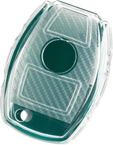 Miniatura 6 de Funda para llavero de TPU compatible con Mercedes Benz A B C CLA CLS E G GL GLA GLC GLE GLK GLS SL SLC SLK SLK SLS AMG Viano Textura de fibra