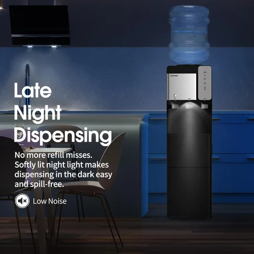 Miniatura 5 de Despachador de agua enfriador ICEVOKE 3 en 1 con máquina para hacer hielo, dispensador de agua fría y caliente para botellas de 3 o 5 galones