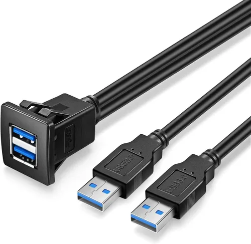 Miniatura 8 de 1M USB3.0 - Cable de panel de extensión USB 3.0 para automóvil, barco, motocicleta (3 pies)