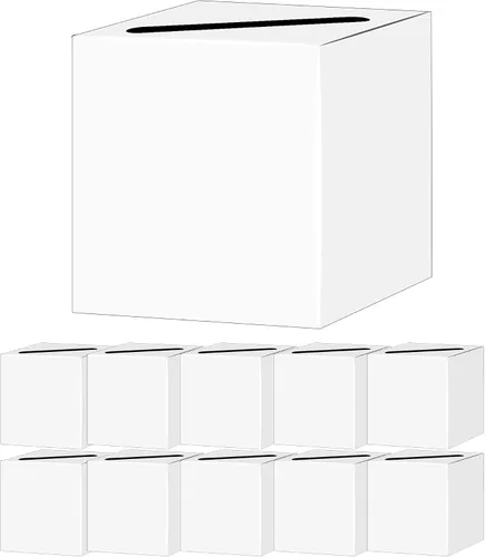 SietDESEO 10 piezas Caja de tarjetas blancas Caja de regalo DIY Caja de dinero para tarjetas para recepción de boda, baby shower, despedida de