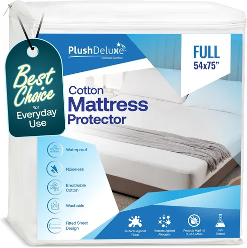 Miniatura 13 de Protector de colchón premium 100% impermeable, hipoalergénico, libre de vinilo, transpirable, superficie de algodón suave con bucles. -, Algodón