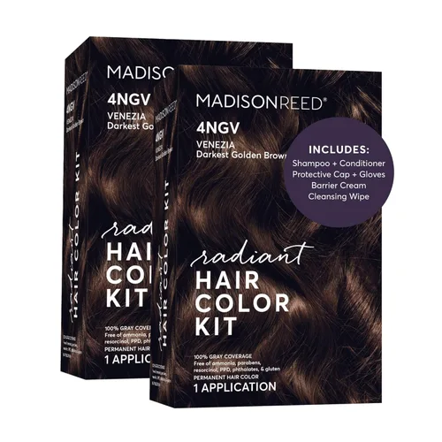 Miniatura 36 de Madison Reed - Kit de color de cabello radiante, tinte permanente para el cabello, 100 % cobertura de canas, sin amoníaco, castaño Catania 5NGM