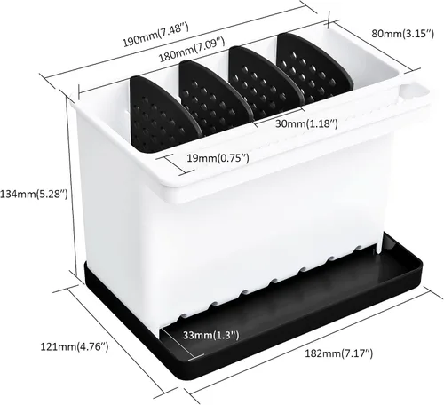Miniatura 7 de JOMOLA Organizador de fregadero de cocina, soporte para esponjas y cepillos de dientes para baños, soporte para utensilios de cocina, organizador