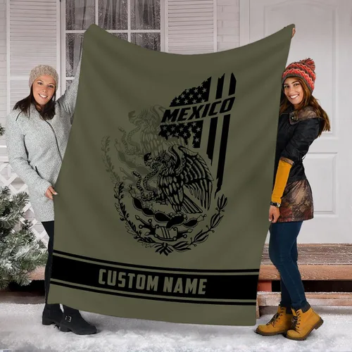 Miniatura 18 de Manta de México personalizada con nombre para hombres y mujeres, manta personalizada con bandera de México, manta de bandera mexicana, regalo