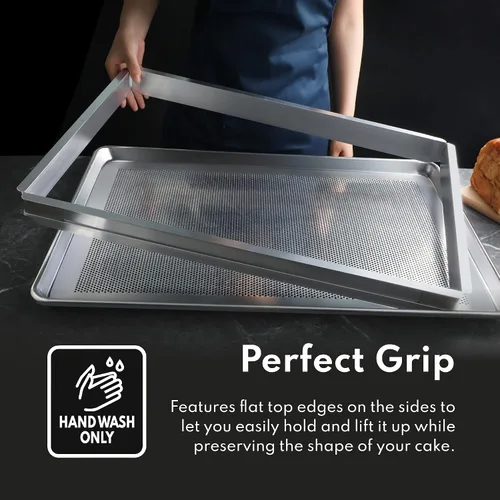 Miniatura 7 de New Star Foodservice Extensor de bandeja para bollo de aluminio, 9 x 13 pulgadas (tamaño de un cuarto)