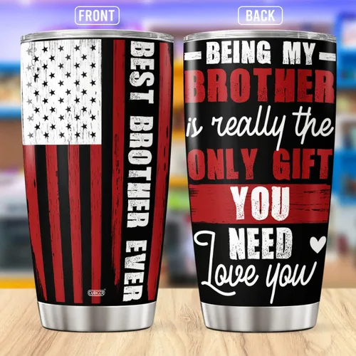 Miniatura 2 de CUBICER Vaso de café Brother de 20 onzas, taza de acero inoxidable de doble pared con tapa, regalos de hermana para adultos, niños, hombres, él