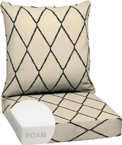 Miniatura 178 de Arden Outdoor Deep Seat Cushion Set, 24 x 24 pulgadas, Cojín para exteriores resistente al clima, a la lluvia y a la decoloración para silla, sofá