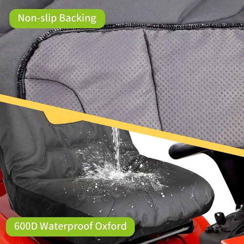 Miniatura 2 de Funda de asiento para cortacésped, funda de asiento de tractor Oxford de poliéster 600D resistente con superficie acolchada acolchada, funda