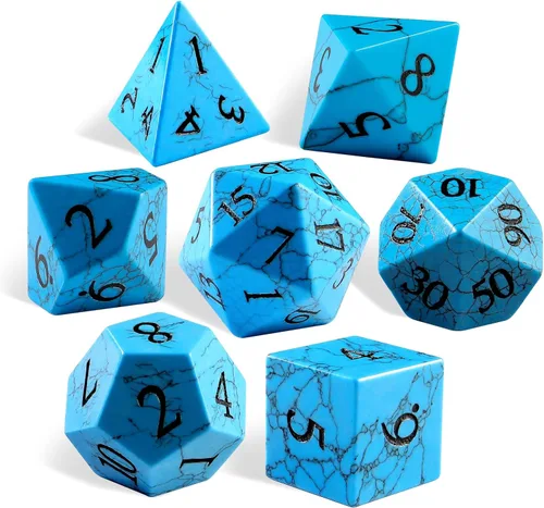 Miniatura 12 de LUCKY-M Juego de dados de piedras preciosas DND, juego de dados de mazmorras y dragones, juegos de dados RPG, accesorios de regalo