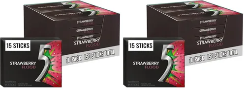 Miniatura 9 de 5 Gum Spearmint Rain - Goma de mascar sin azúcar a granel, caja de 15 barras (paquete de 10)