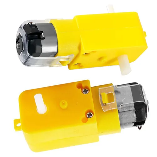 Paquete de 2 motores de engranajes de doble eje CC 3V-6V, motor TT, fuerte interferencia magnética para robot inteligente automóvil, juguetes motor