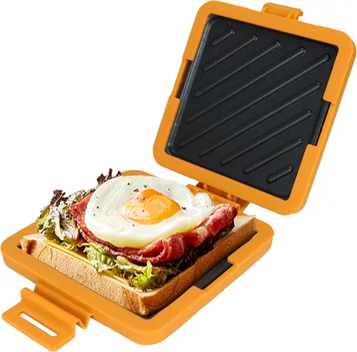 Miniatura 6 de Toastie - Máquina de sándwiches para microondas, tostadora pequeña y versátil, fácil de limpiar y almacenar, perfecta para cocinar desayunos, queso