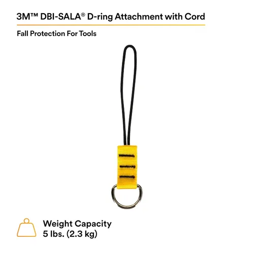 Miniatura 2 de 3M - DR-CORD-10PK DBI-SALA Protección contra caídas para herramientas, 1500009, cable de anillo en D con lazo, cinchas a herramientas que pesan