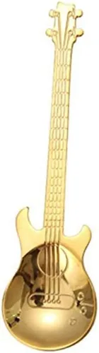 Miniatura 10 de COMIART - Cucharas de té de acero inoxidable 18/10 de 4.7 pulgadas, para mezclar guitarra, café, té, saludable, elegante, multifuncional, para café