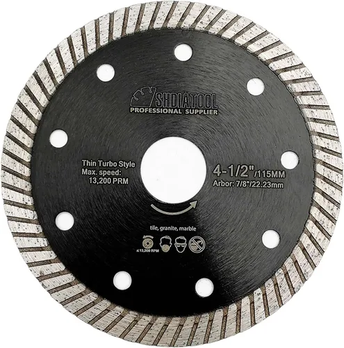 Miniatura 18 de SHDIATOOL Hoja de sierra turbo de diamante de 7 pulgadas, disco de corte súper delgado para azulejos de porcelana y cerámica, rueda de corte