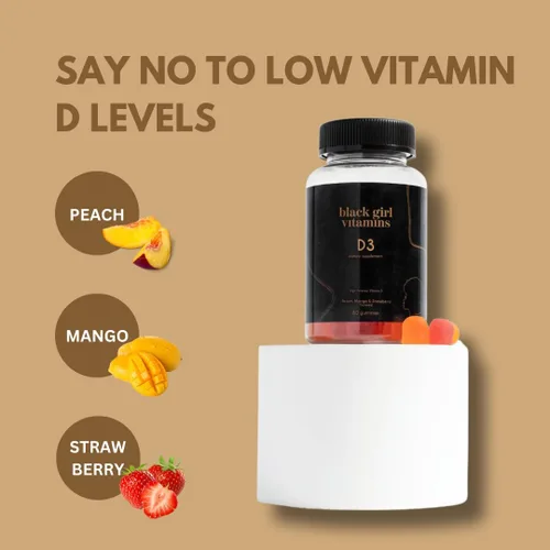 Miniatura 4 de Black Girl Vitamins - Gomitas de vitamina D3, para apoyo inmunológico, energético y óseo, 2000 UI (50 mcg) de vitamina D por porción, gomitas