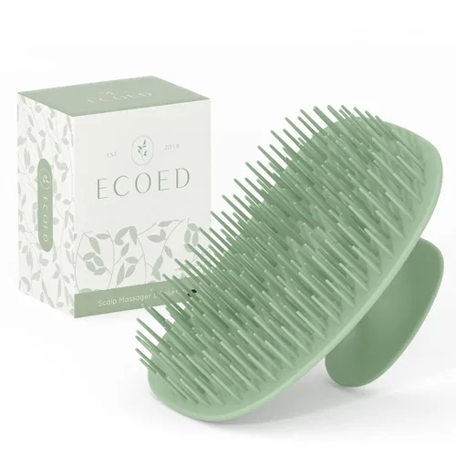 Miniatura 12 de Ecoed Cepillo de champú masajeador para el cuero cabelludo, limpiador y exfoliante para eliminar la caspa, peine para caspa húmedo y seco