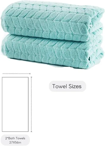 Miniatura 3 de BAGNO MILANO Toallas de baño de algodón turco, toallas de mano, juego de toallas de lujo de felpa suave de la colección jacquard